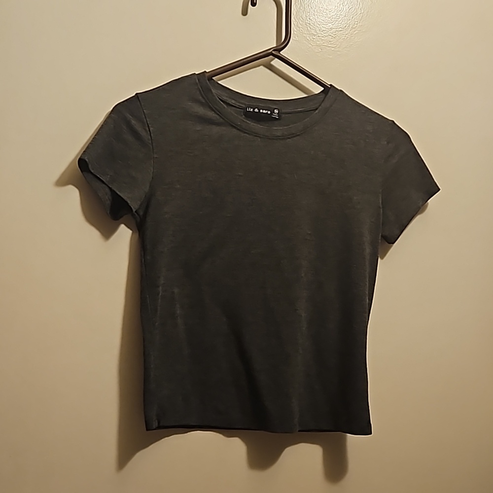 Dark Gray Liz and Sara Crop Top